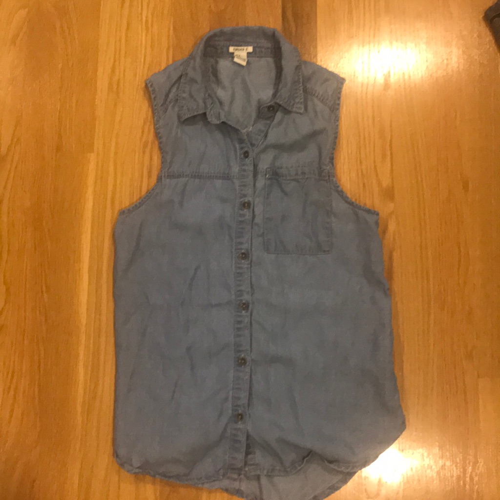 Collared Button Tank Top